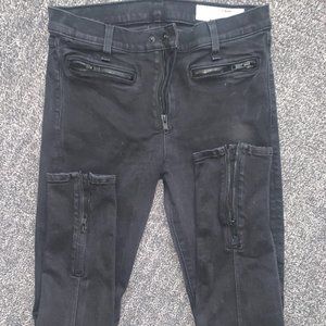 Rag and Bone skinny black jean size 29 with ankle zip
